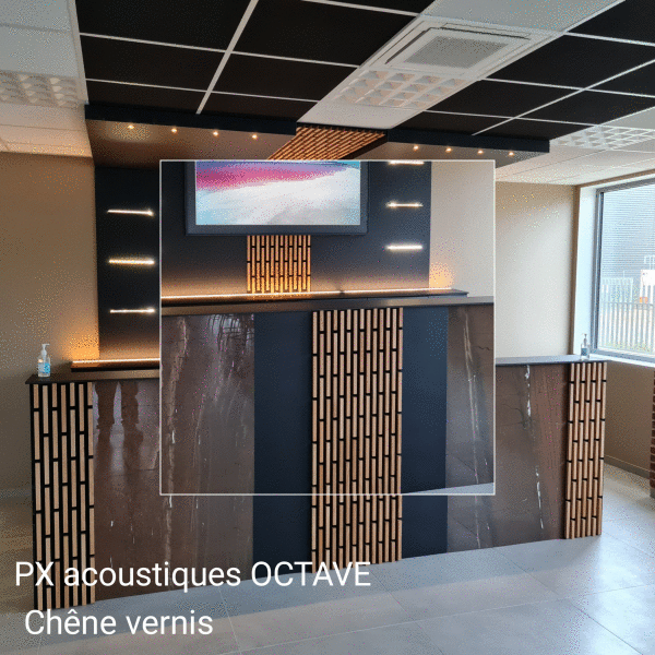 PANNEAU ECO ACOUSTIQUE CHENE /NOIR 133